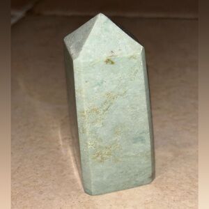 3" Natural Polished Green Amazonite Crystal Tower Obelisk